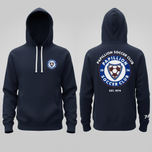 Papillion Soccer Club Pullover Hoodie — Navy