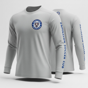 Papillion Soccer Club Long Sleeve Performance Tee — Gray